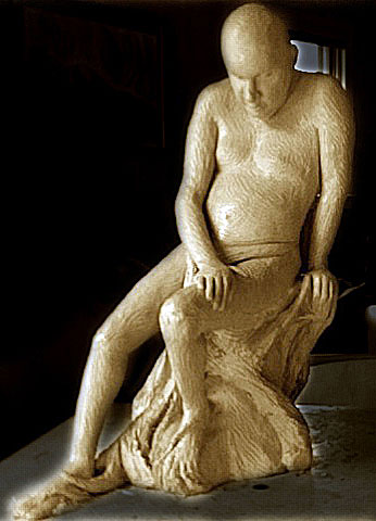 Apollo's Gift Sculpture in original clay with patina