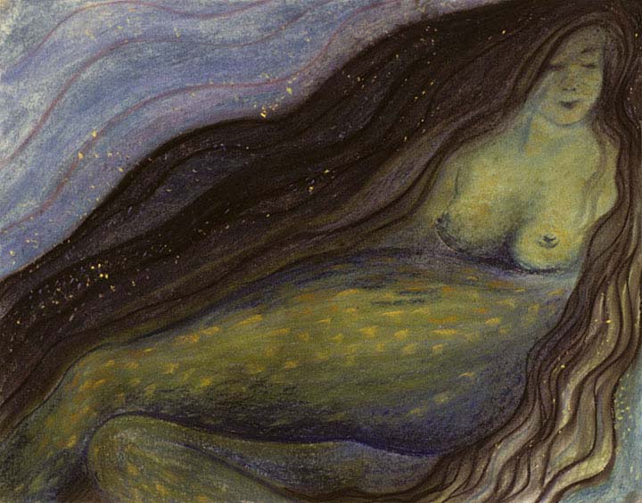 Mermaid Pastel Drawing
