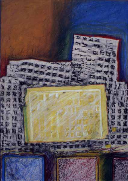City Rubbing II oil pastel Zoras Garden Lore Stephan