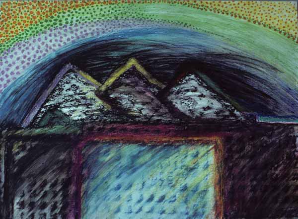 Rubbing 1 oil pastel Zoras Garden Lore Stephan