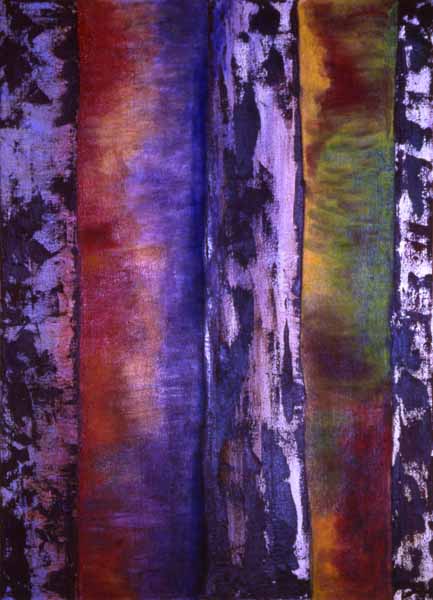 Through the Trees oil painting Zoras Garden Lore Stephan