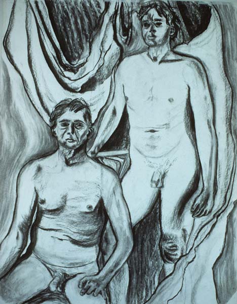 Untitled charcoal drawing Zoras Garden Lore Stephan