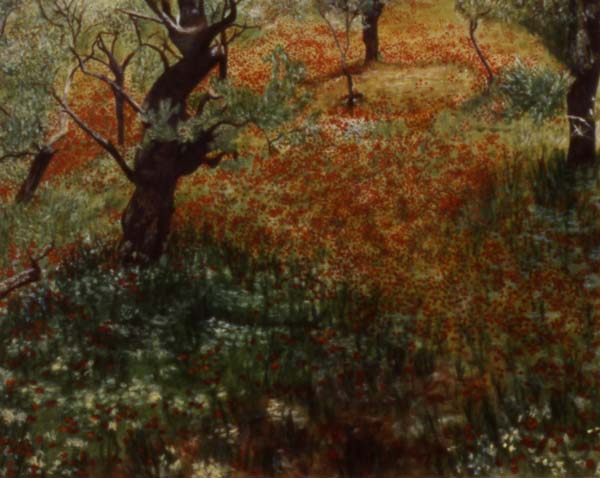 Orchard Acrylic painting Zoras Garden Lore Stephan