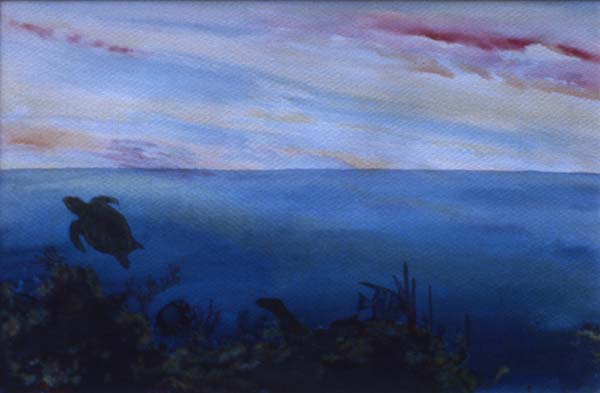 Bahamas watercolor painting Zoras Garden Lore Stephan