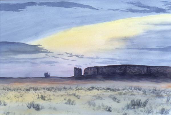 Valley of the Gods watercolor painting Zoras Garden Lore Stephan