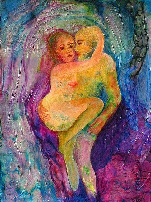 Cosmic Union - Watercolor Painting
