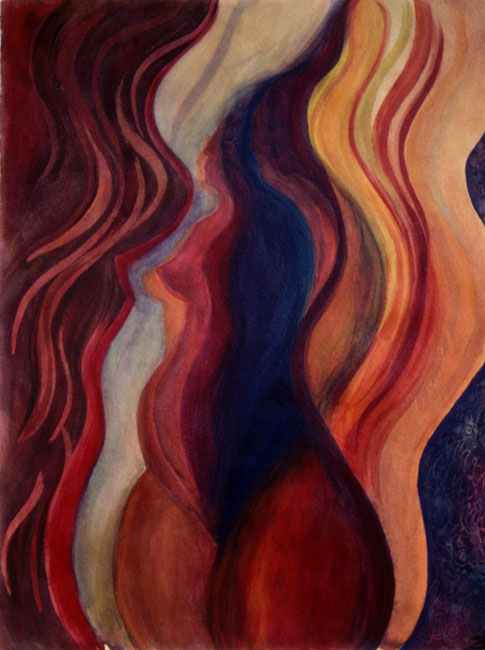 Fire Spirit - Watercolor Painting